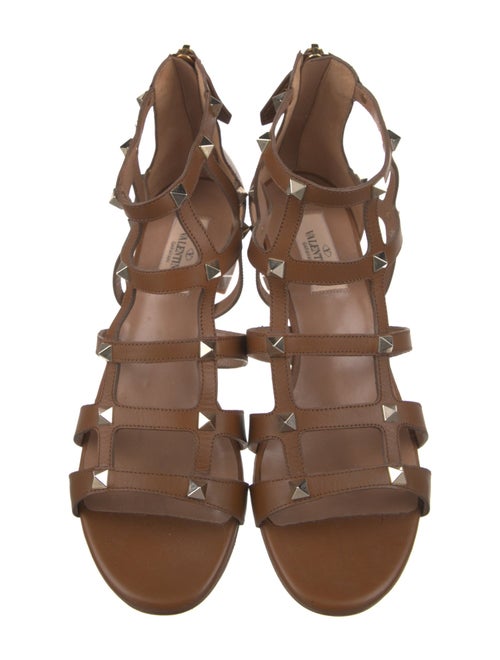 Valentino Rockstud Accents Leather Gladiator Sandals