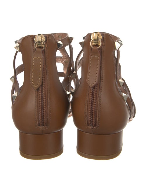 Valentino Rockstud Accents Leather Gladiator Sandals