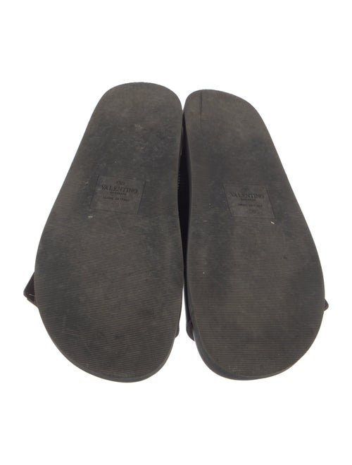 Valentino Rockstud Accents Leather Slides