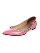 Valentino Rockstud Accents Patent Leather Ballet Flats