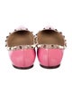 Valentino Rockstud Accents Patent Leather Ballet Flats