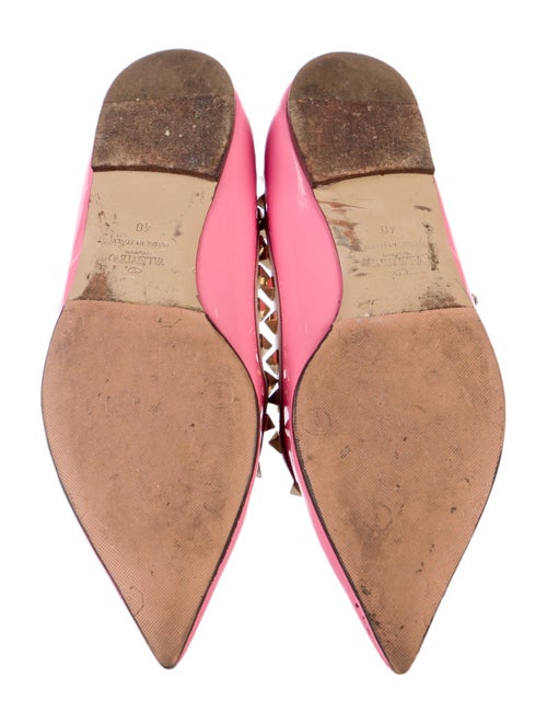 Valentino Rockstud Accents Patent Leather Ballet Flats