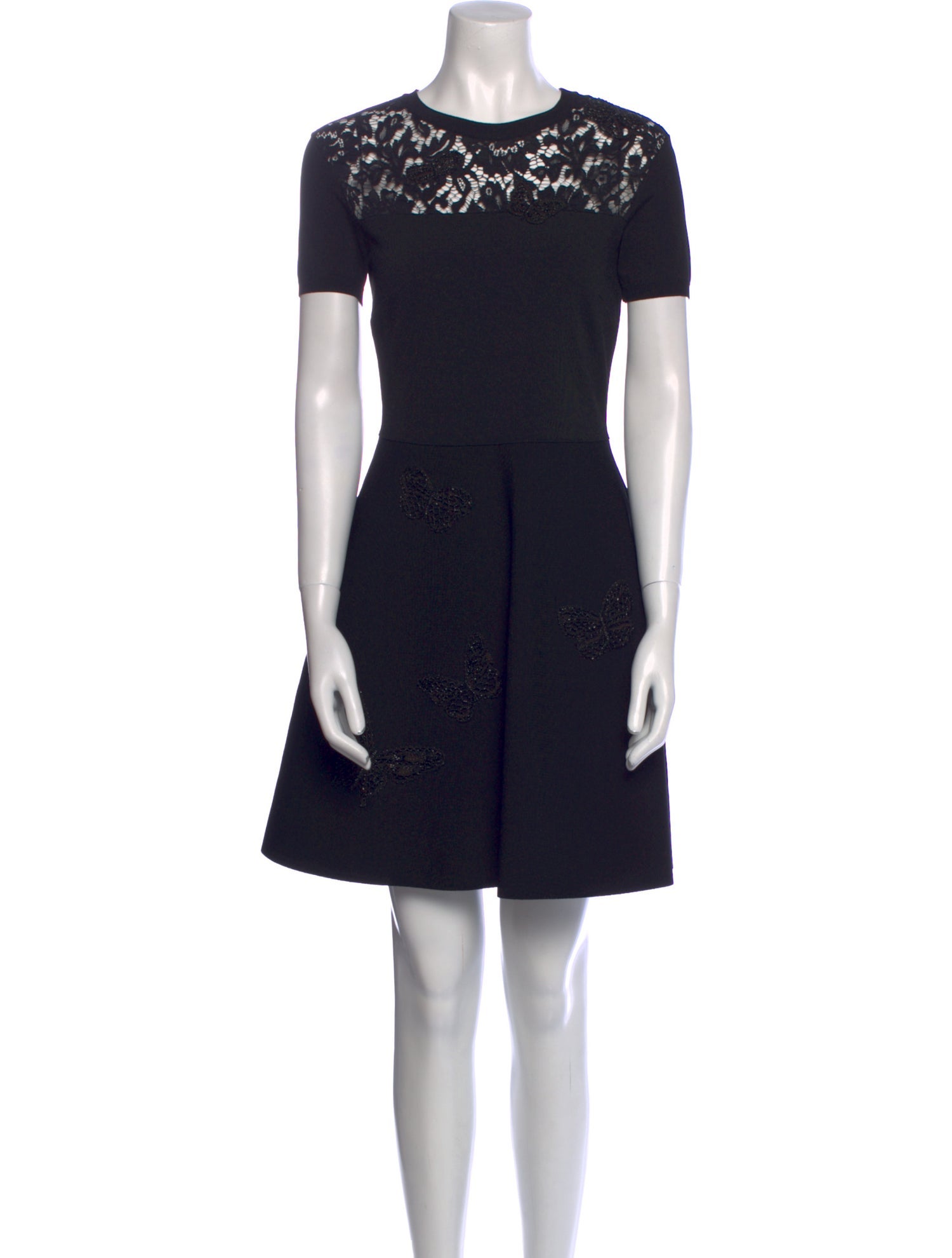 Valentino Crew Neck Mini Dress