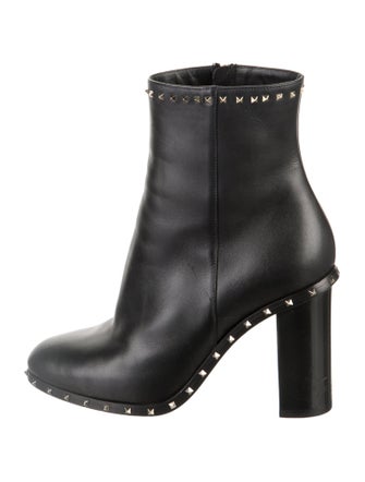 Valentino Rockstud Accents Leather Boots