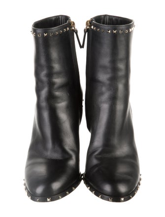 Valentino Rockstud Accents Leather Boots
