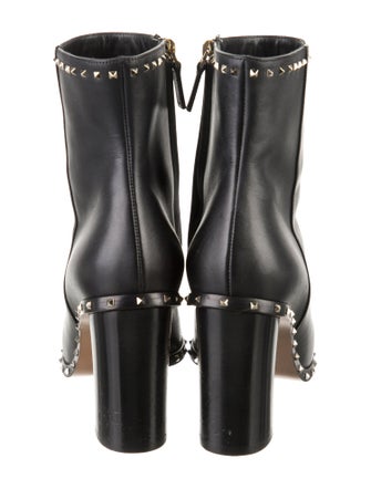 Valentino Rockstud Accents Leather Boots