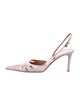 Valentino Rockstud Accents Leather Slingback Pumps