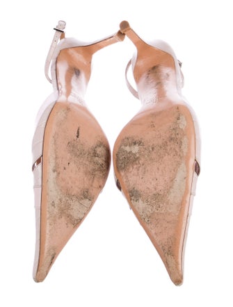 Valentino Rockstud Accents Leather Slingback Pumps