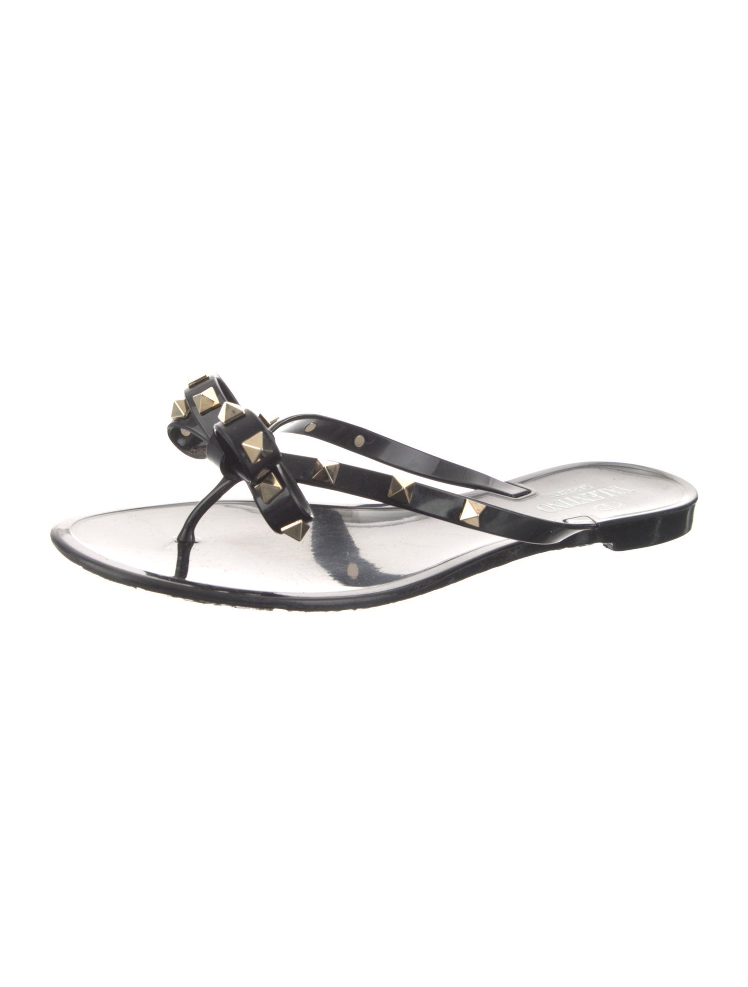 Valentino Rubber Studded Accents Slides