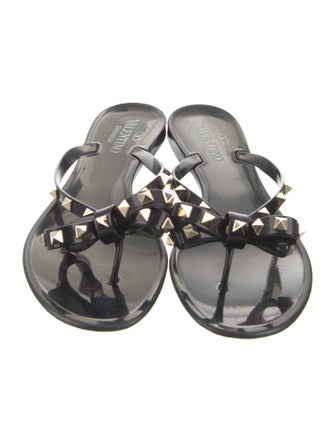 Valentino Rubber Studded Accents Slides