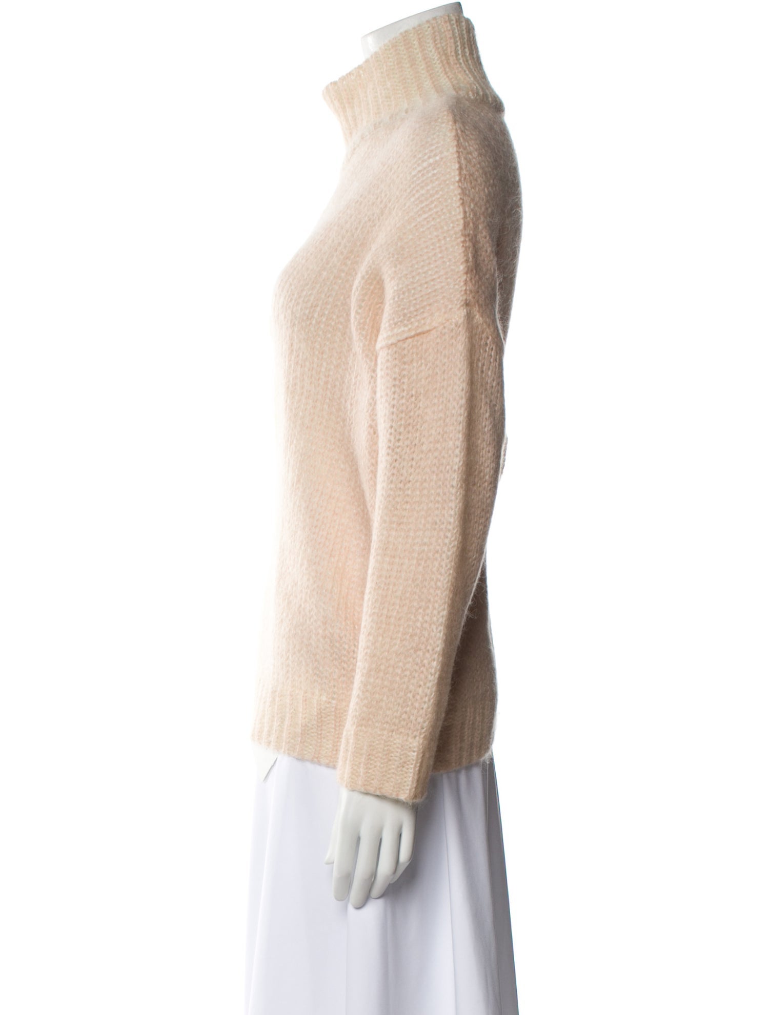 Valentino Mohair Colorblock Pattern Sweater