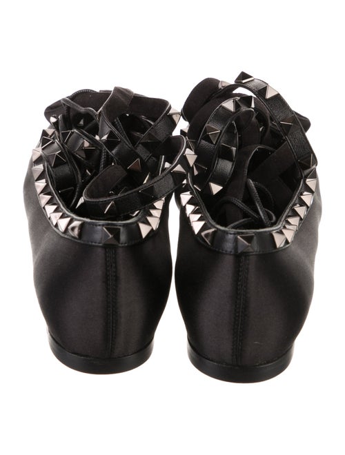 Valentino Rockstud Accents Satin Flats