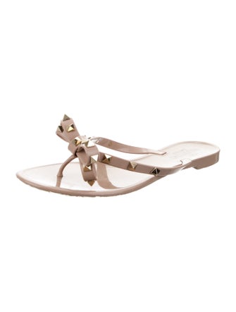 Valentino Rubber Studded Accents Slides