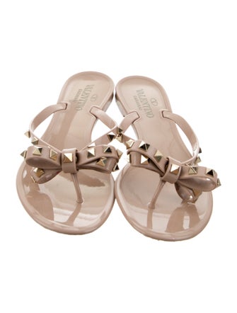 Valentino Rubber Studded Accents Slides