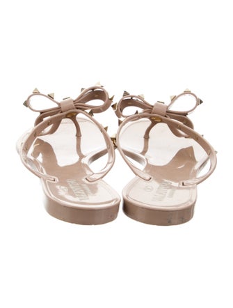 Valentino Rubber Studded Accents Slides