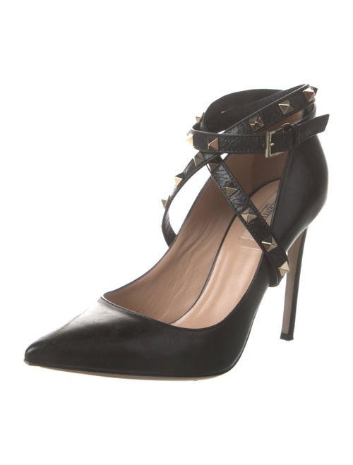 Valentino Rockstud Accents Leather Pumps