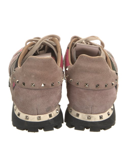 Valentino Rockstud Accents Suede Sneakers