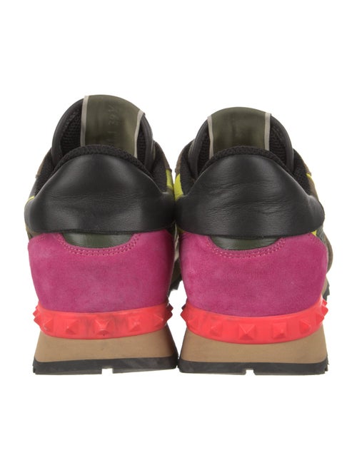 Valentino Rockstud Accents Suede Sneakers