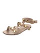 Valentino Leather Studded Accents Sandals