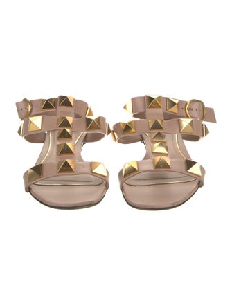 Valentino Leather Studded Accents Sandals