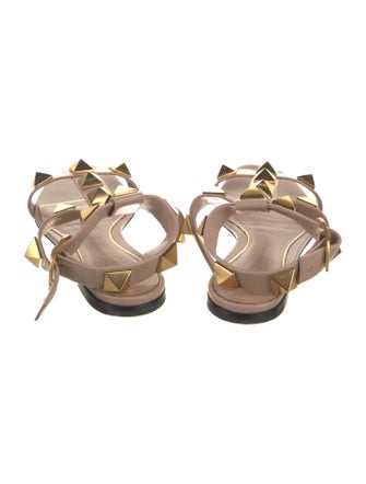 Valentino Leather Studded Accents Sandals