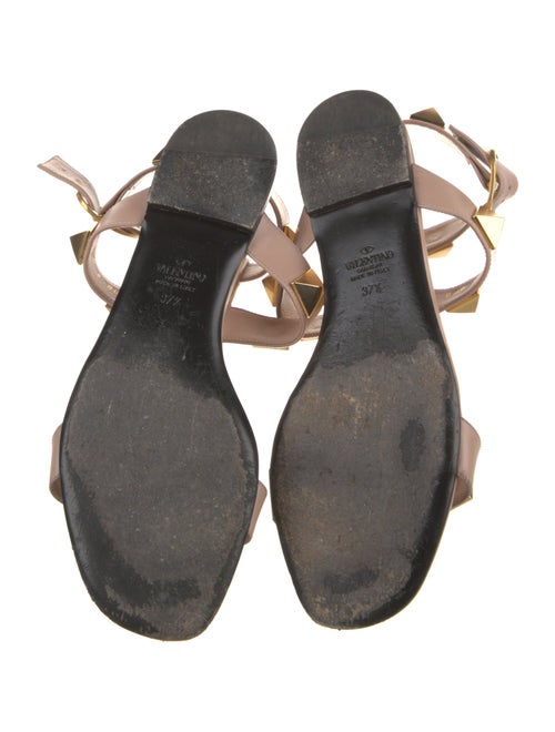 Valentino Leather Studded Accents Sandals