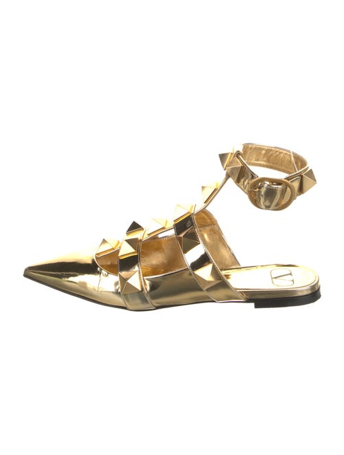 Valentino Rockstud Accents Patent Leather Gladiator Sandals