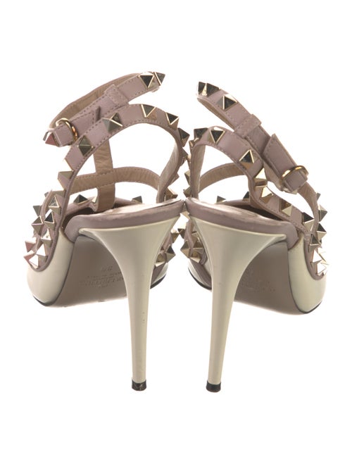 Valentino Rockstud Accents Patent Leather T-Strap Pumps