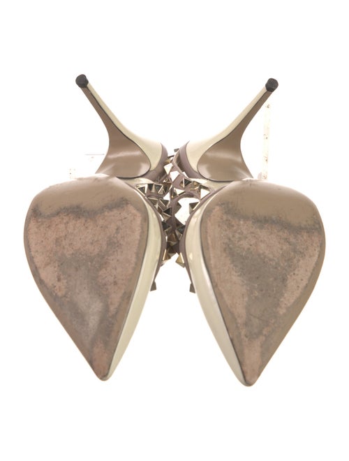 Valentino Rockstud Accents Patent Leather T-Strap Pumps