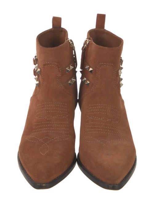 Valentino Rockstud Accents Suede Boots