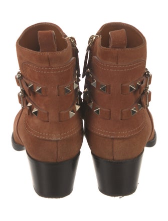 Valentino Rockstud Accents Suede Boots