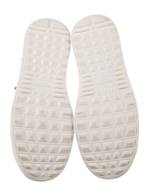 Valentino Rockstud Accents Leather Sneakers