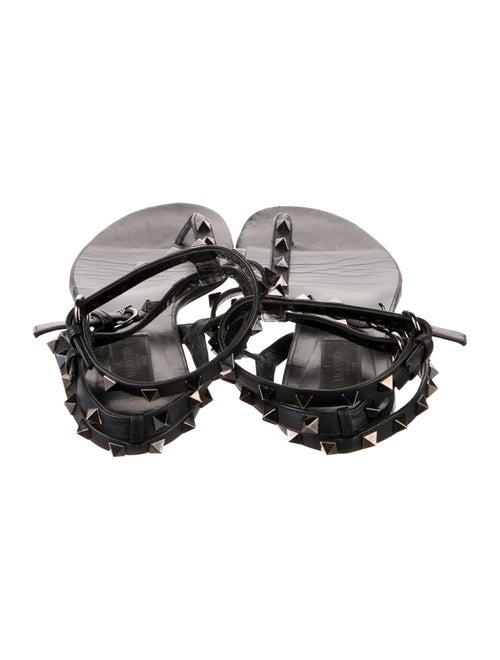 Valentino Rockstud Accents Leather Gladiator Sandals