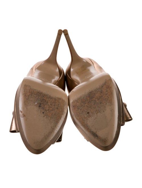 Valentino Leather Bow Accents Pumps