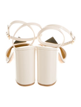 Valentino Rockstud Accents Patent Leather Slingback Pumps