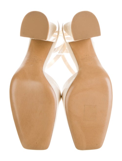 Valentino Rockstud Accents Patent Leather Slingback Pumps