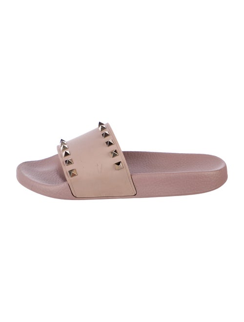 Valentino Rockstud Accents Rubber Slides