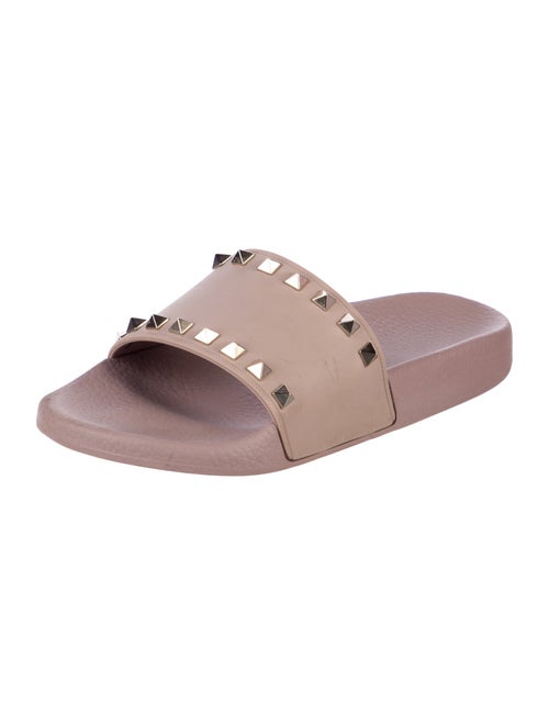 Valentino Rockstud Accents Rubber Slides