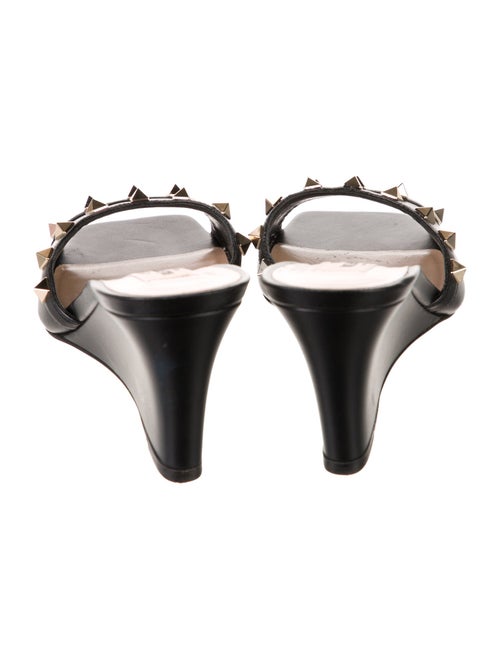 Valentino Rockstud Accents Leather Slides