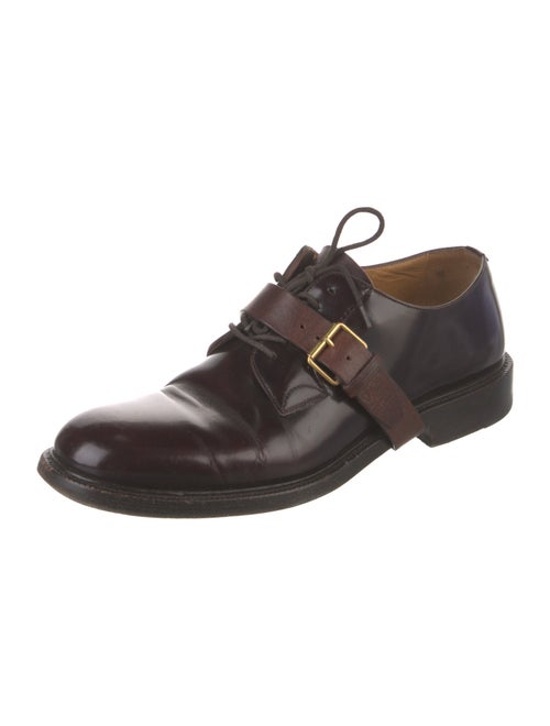 Valentino Rockstud Accents Leather Derby Shoes