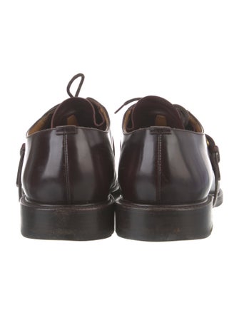 Valentino Rockstud Accents Leather Derby Shoes