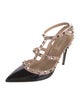 Valentino Rockstud Accents Patent Leather T-Strap Pumps