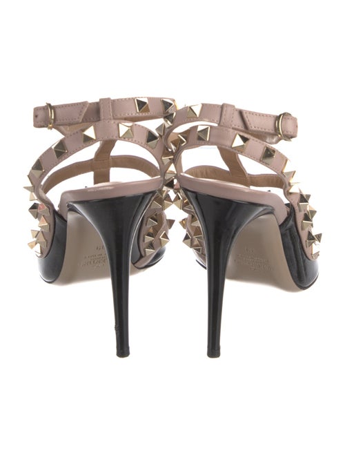 Valentino Rockstud Accents Patent Leather T-Strap Pumps