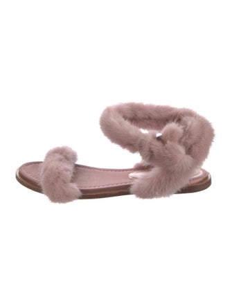 Valentino Fur Sandals