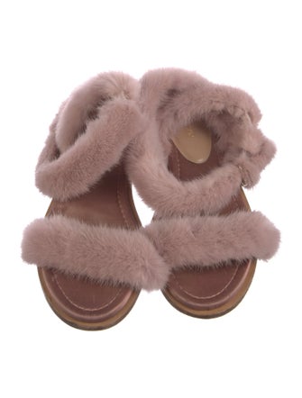 Valentino Fur Sandals