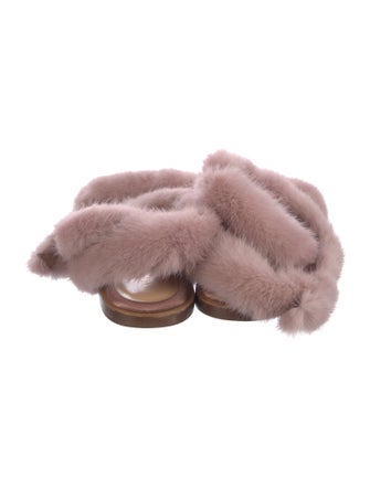 Valentino Fur Sandals