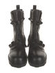 Valentino Rockstud Accents Leather Combat Boots