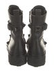 Valentino Rockstud Accents Leather Combat Boots