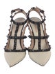 Valentino Rockstud Accents Leather T-Strap Pumps