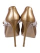 Valentino Patent Leather Bow Accents Slingback Sandals